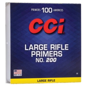 AMORCES CCI - LARGE RIFLE PRIMER  - CCI 200 - La boite de 100 unités