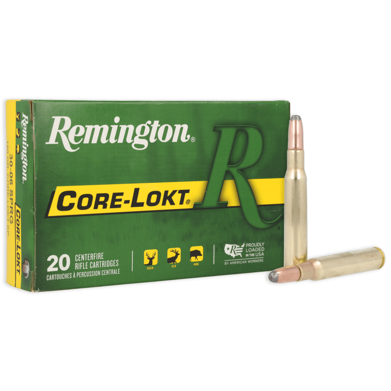 Cartouches REMINGTON CORE LOKT SP - Cal: 30-06 SPRINGFIELD - 220gr