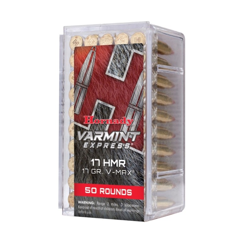Cartouches HORNADY varmint express V-MAX - cal:17HMR - 17 grains