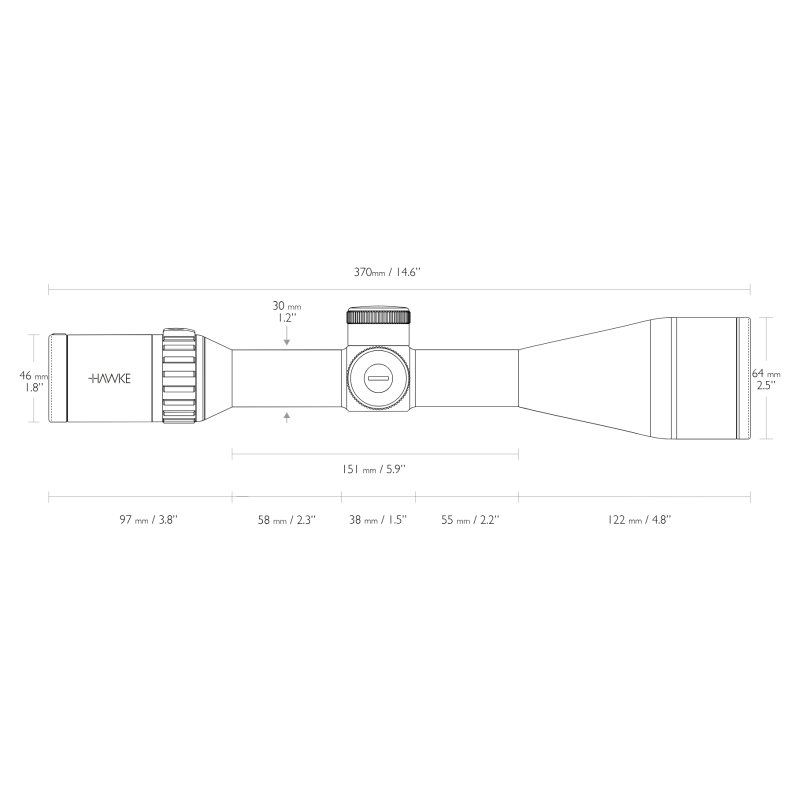 LUNETTE HAWKE ENDURANCE 30 WA FD - 4,4-27X56 SF - Ret: LR2 FD