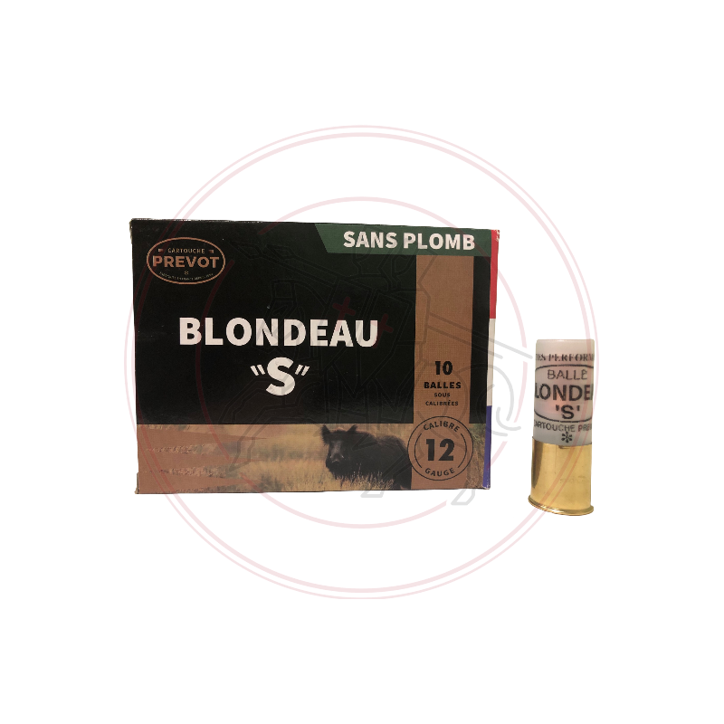 CARTOUCHES DE CHASSE PREVOT - BLONDEAU "S" - SANS PLOMB Cal:12/70 23gr