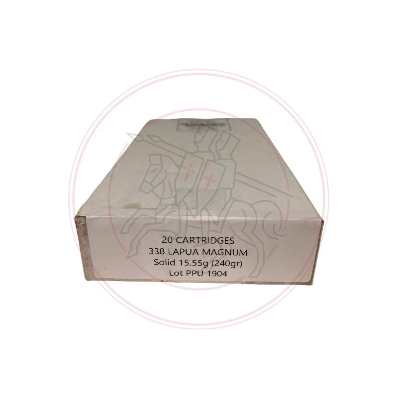 CARTOUCHES PPU 338 LAPUA MAGNUM SOLID SNIPER (monolithique) - 15.55g