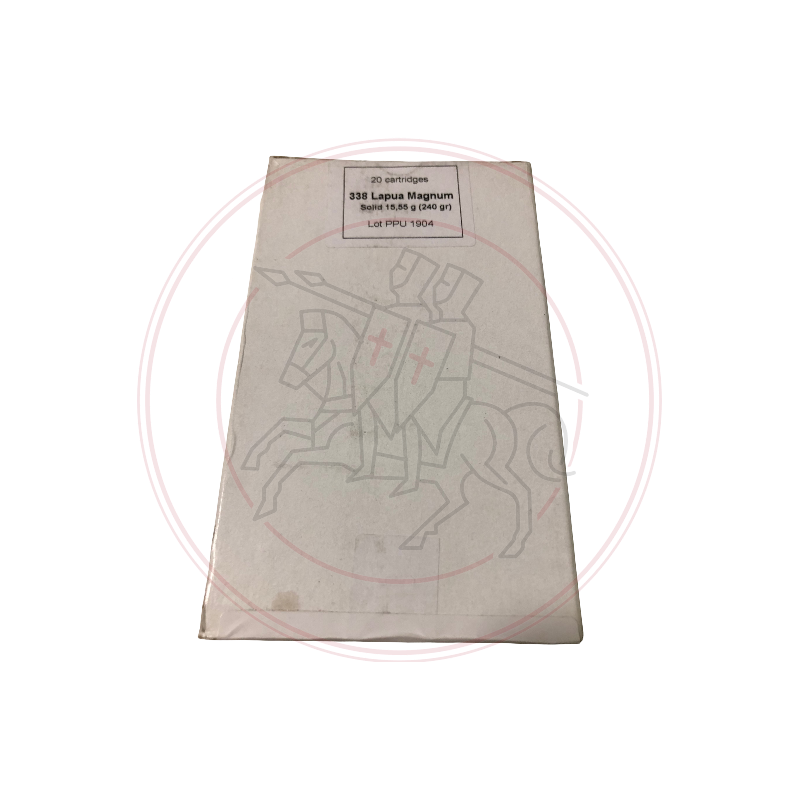 CARTOUCHES PPU 338 LAPUA MAGNUM SOLID SNIPER (monolithique) - 15.55g