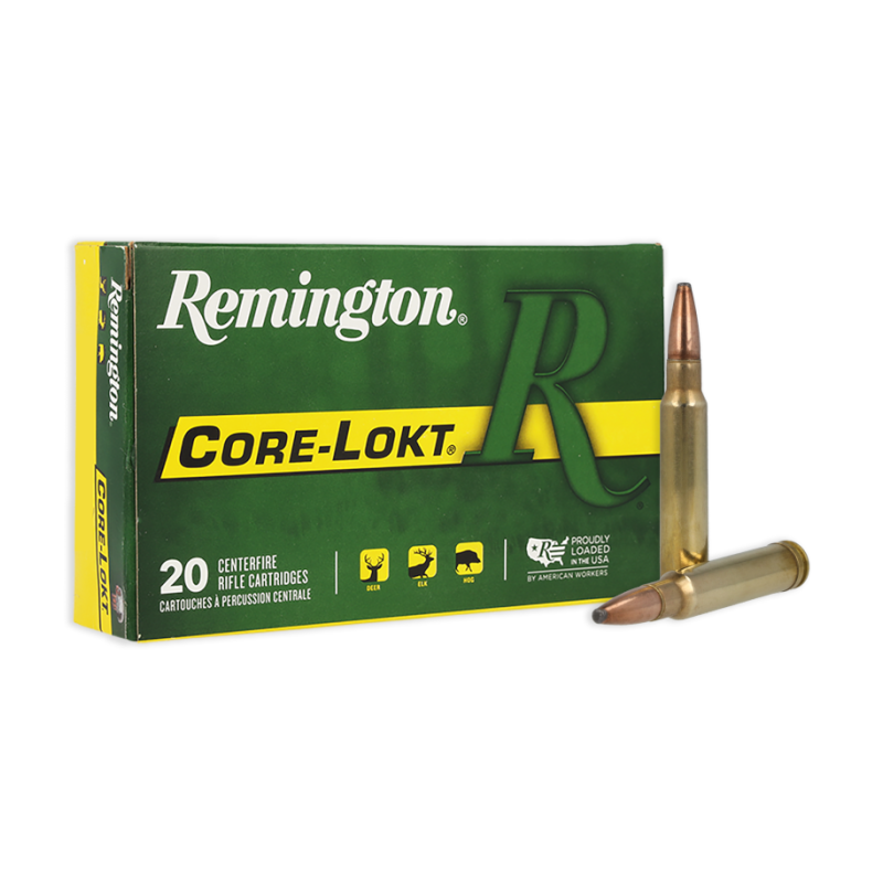 Cartouches REMINGTON - Calibre: 338 Win Mag - CORE LOKT PSP - 225gr