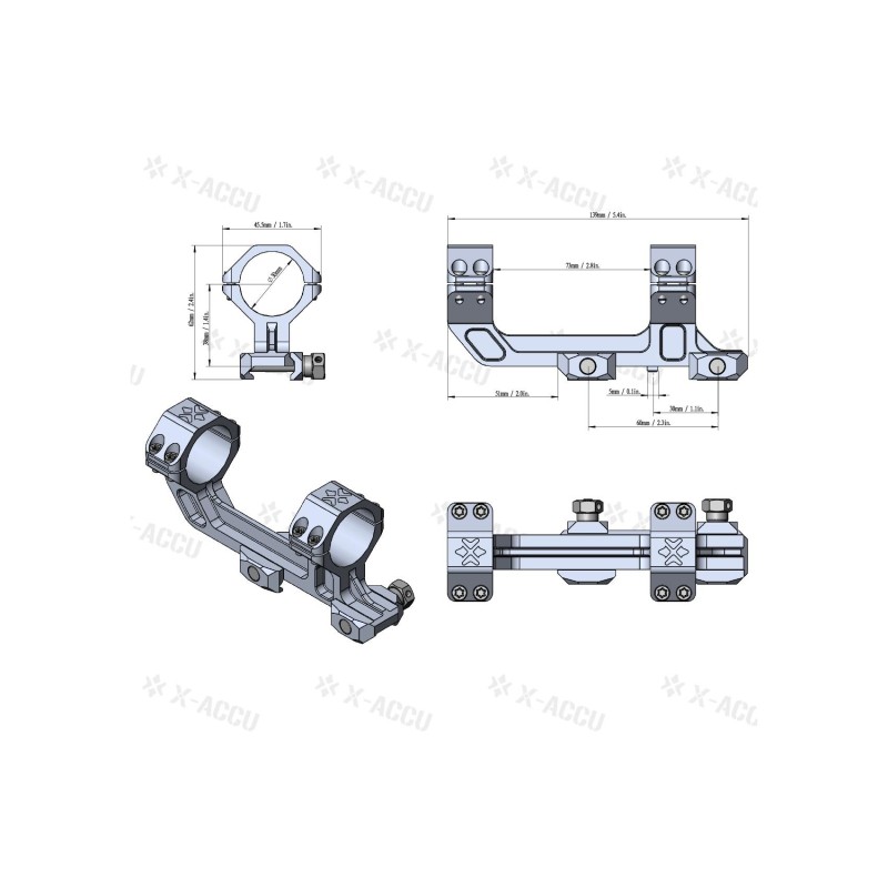Montage Vector Optics X ACCU 30 mm Cantilever