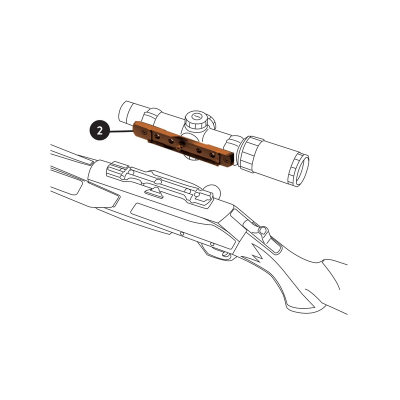 RAIL HAUT BROWNING - BRG NOMAD MOUNTING RAIL RING (W-O RING)