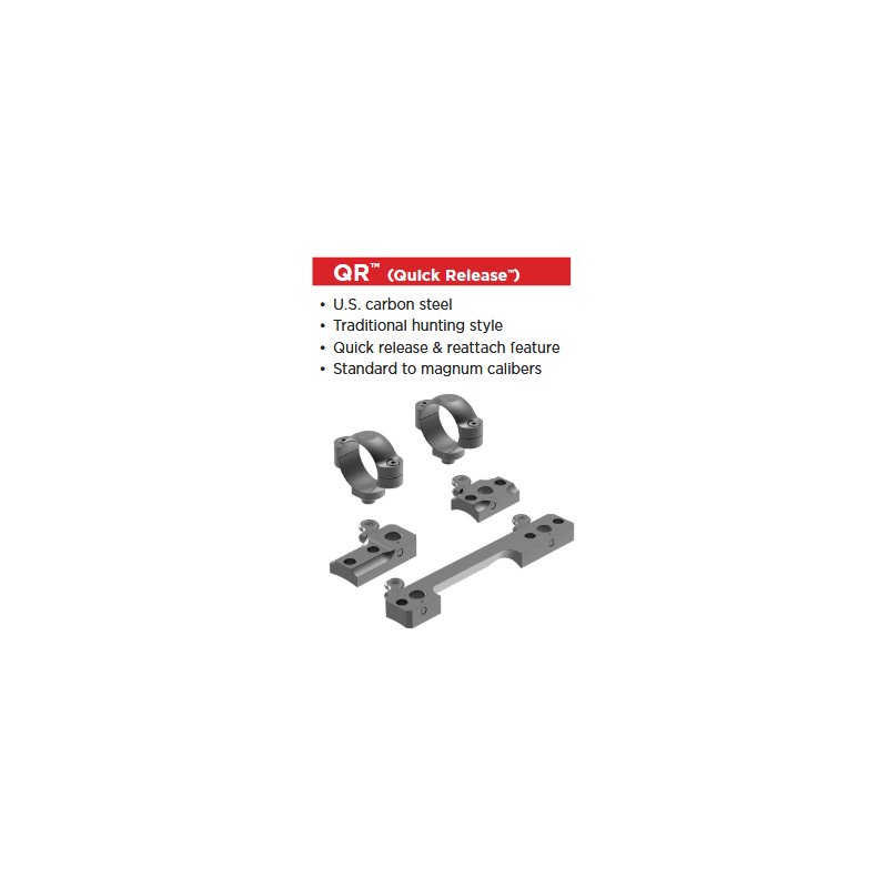 COLLIER LEUPOLD QR - Diam 30mm - haut gloss. H: 22.86 mm
