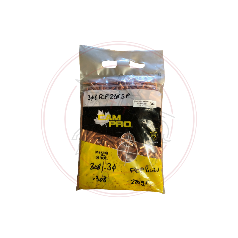 Ogives cuivré CAMPRO FCP-POINTED - Cal:.30 - Dia:.308" - 220gr