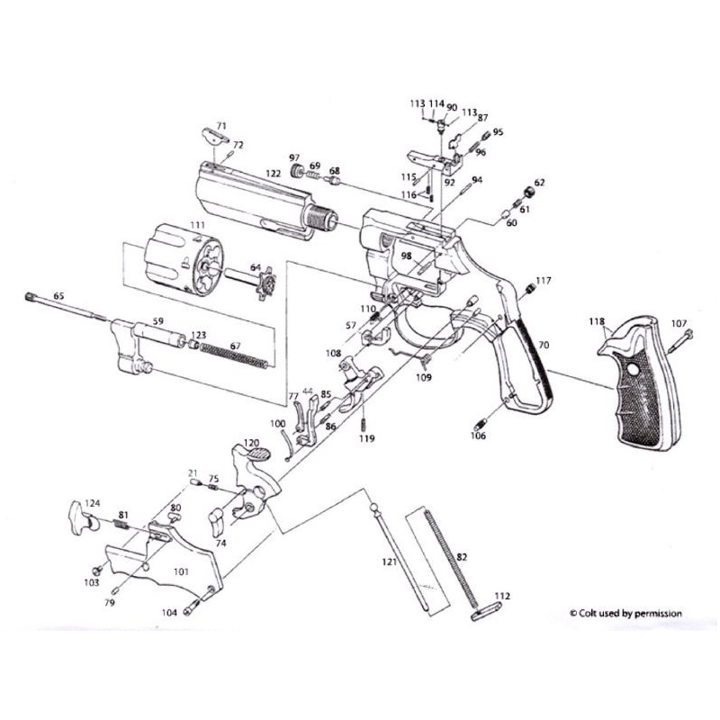 PIÈCE COLT MOD. KING COBRA - PLAQUE DE RECOUVREMENT