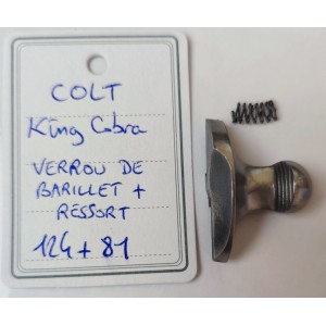 PIÈCE COLT MOD. KING COBRA - BOUTON DE VERROU DE BARILLET + RESSORT