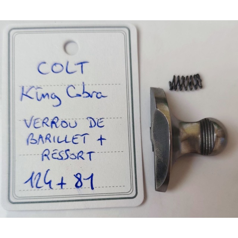 PIÈCE COLT MOD. KING COBRA - BOUTON DE VERROU DE BARILLET + RESSORT