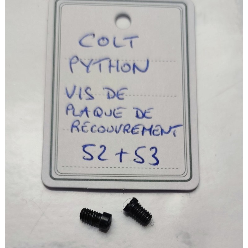 PIÈCE COLT MOD. PYTHON - VIS DE PLAQUE DE RECOUVREMENT (LA PAIRE)