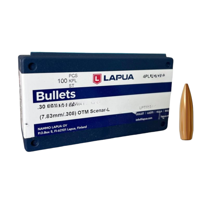 Ogives LAPUA  OTM SCENAR-L - Cal: 30 (.308") - Par BOITE de 100