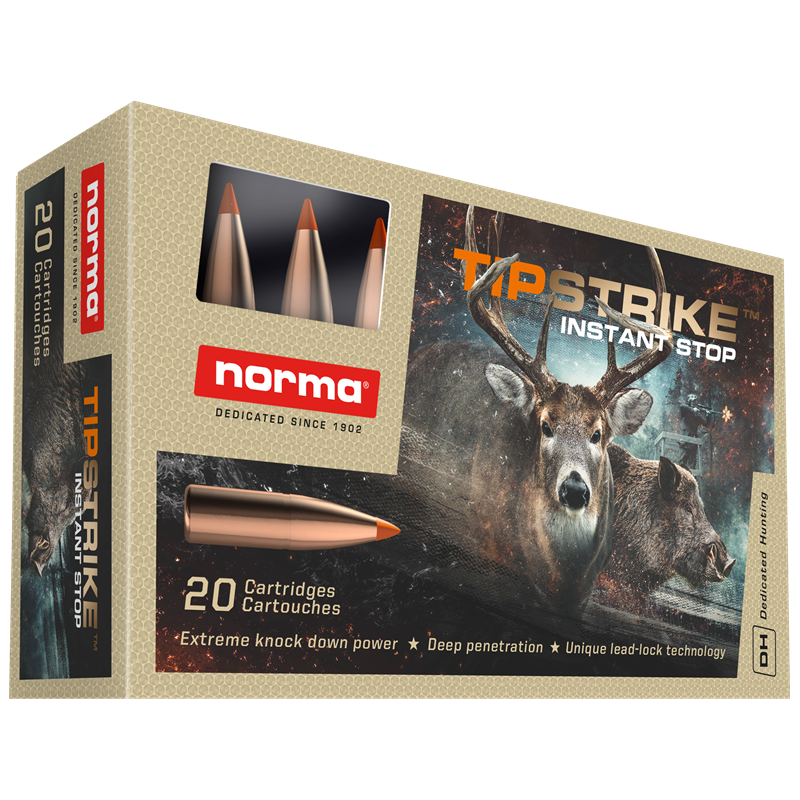 cartouches NORMA TIP STRIKE Cal: 7mm-08 Rem - 160GR (10,4gr) - x20