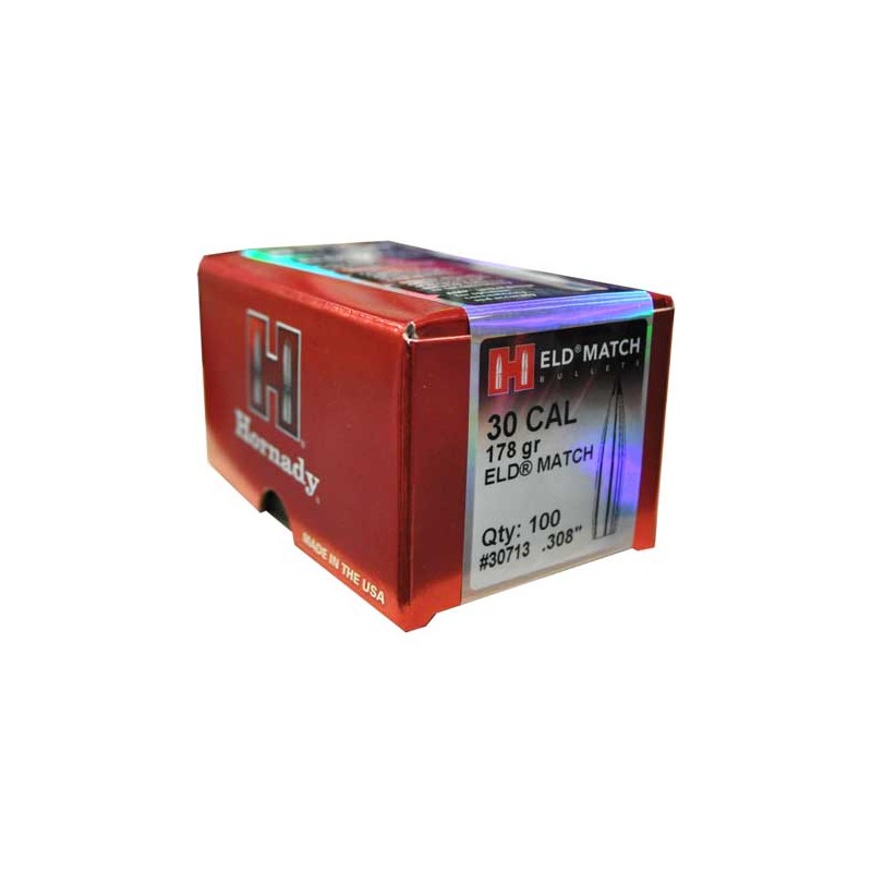 Ogives HORNADY 30 .308 178gr ELD MATCH 30713