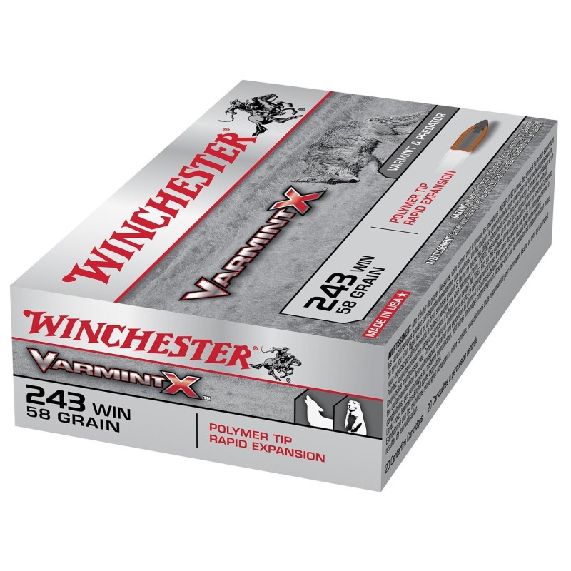 Winchester Varmint-X .243 Win 58 gr Boîte 20