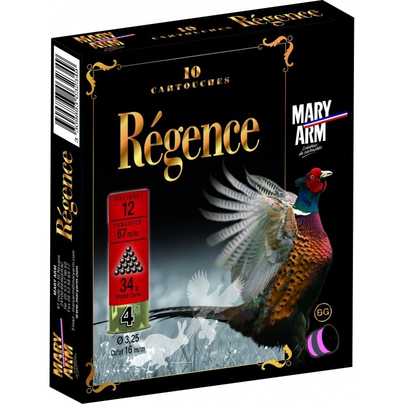 Cartouches MARY ARM REGENCE 34 - Cal: 12/67 - 34gr - N°4 - BG X10