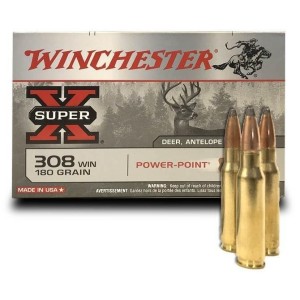 Cartouches WINCHESTER 308 super x power point 180GR X20