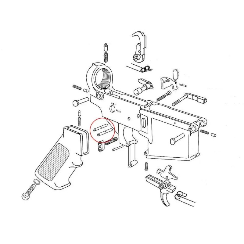 Eemann Tech - goupille de marteau et de détente pour AR-15