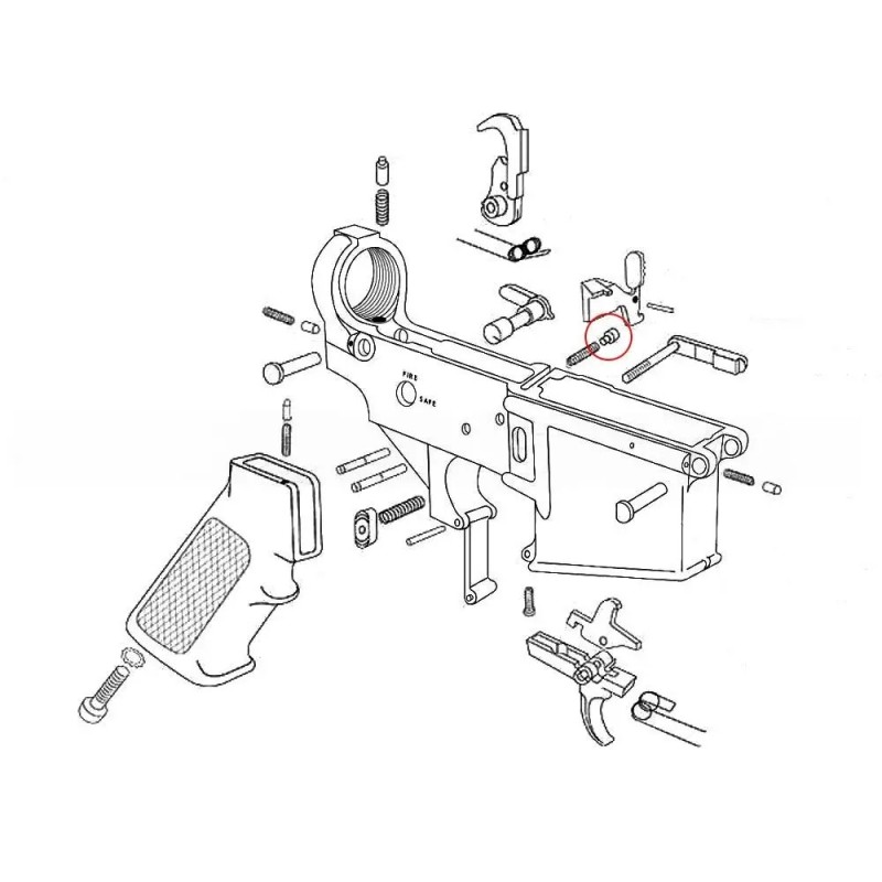 Eemann Tech - Bolt Catch Plunger (poussoir d’arrêtoir de culasse) ar15