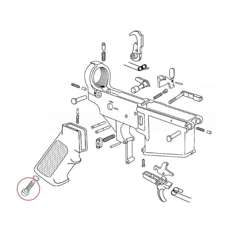 Eemann Tech - Pistol Grip Screw (vis de poignée pistolet) pour AR-15