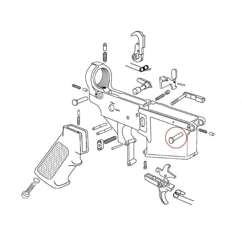Eemann Tech - Pivot Pin (goupille captive de lower) pour AR-15