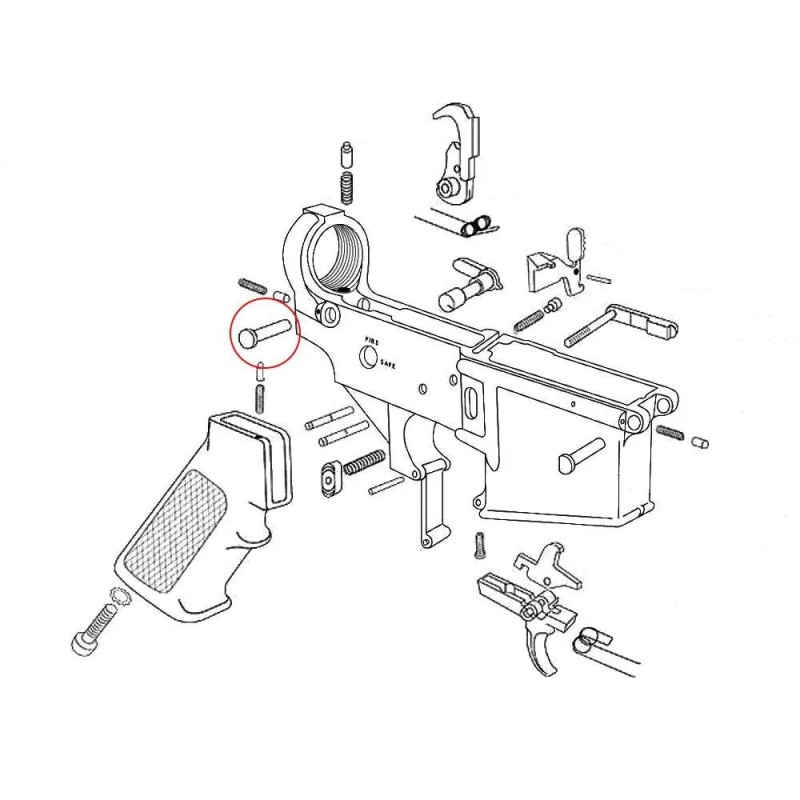 Eemann Tech - takedown Pin (goupille captive de lower) pour AR-15