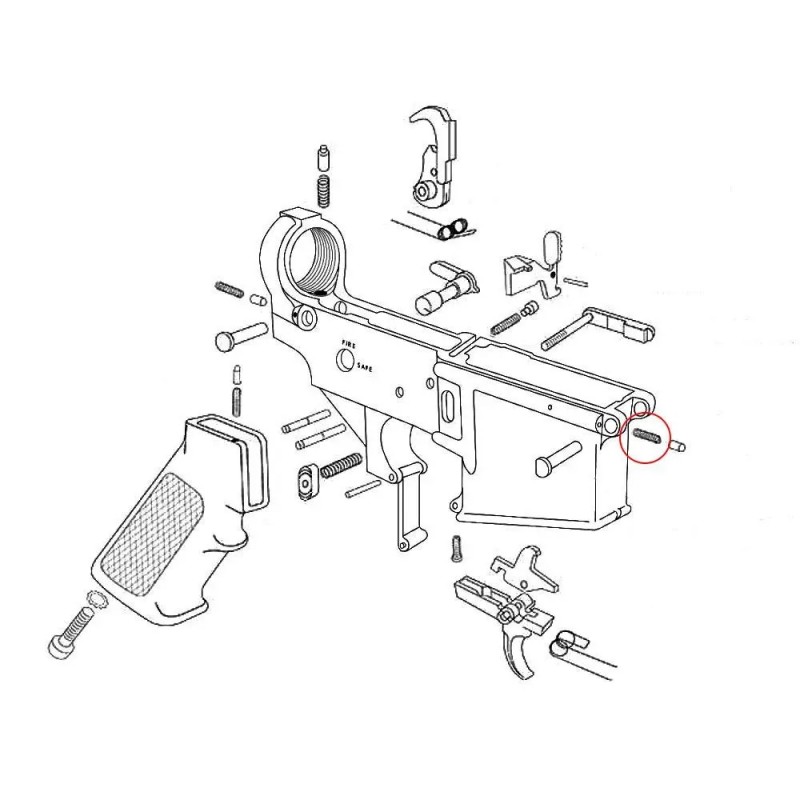 EEMANN TECH  - Pivot Detent Spring (ressort de pin pivot) pour AR15