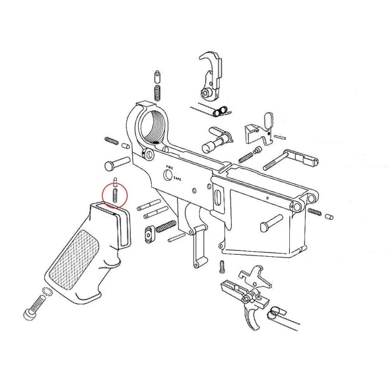 EEMANN TECH  - Selector Detent Spring (ressort de selecteur) pour AR15