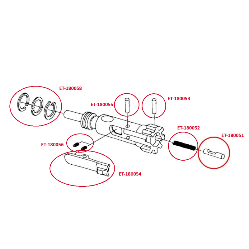EEMANN TECH  - Ejector spring (ressort d'éjecteur) pour AR15
