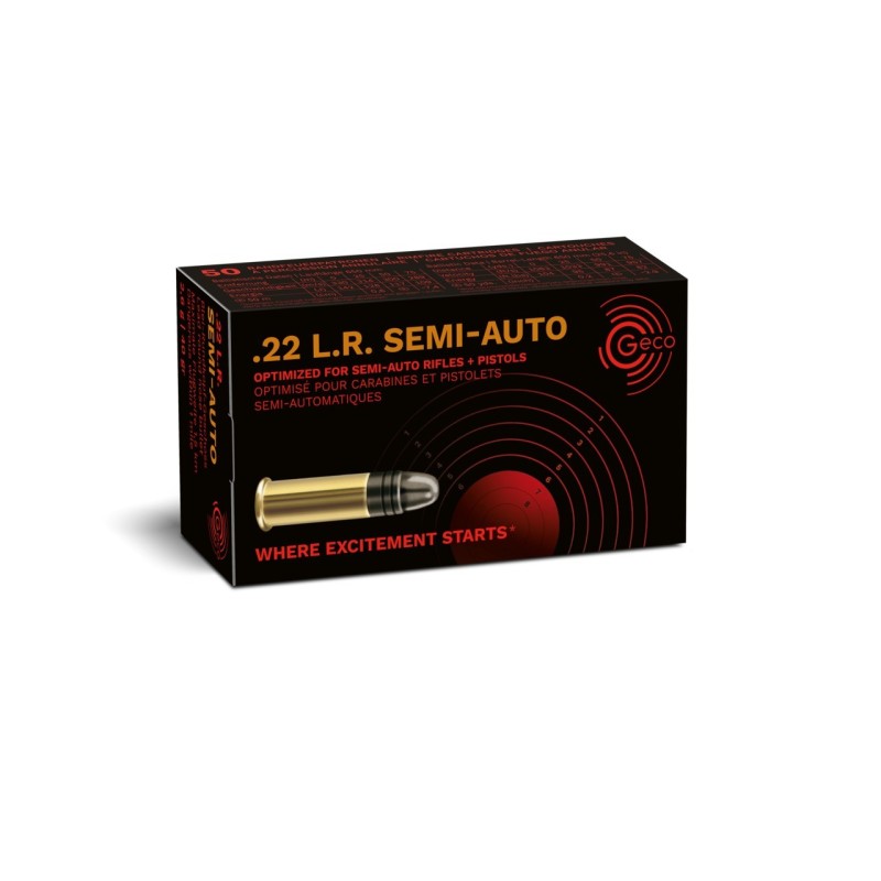 Cartouches GECO SEMI AUTO Calibre 22LR - Boite de 50 unités