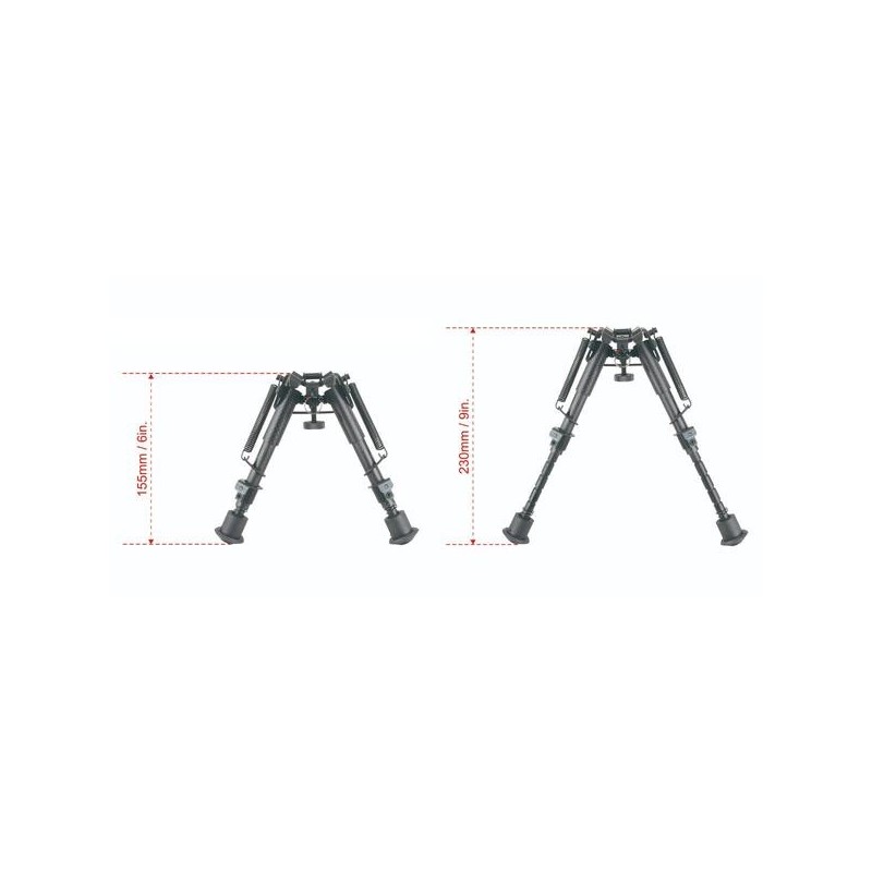 Bipied 6-9 Carbon Grenadière Rail Weaver 6N - Rokstad