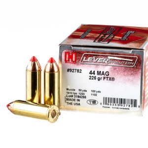 Cartouches HORNADY Calibre 44 MAG FTX 225grs - Boite de 20 unités