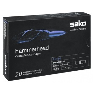 Cartouches SAKO HAMMERHEAD 7x64 Soft Point 176grs 216B