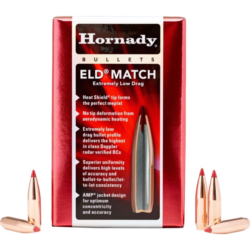 Ogives HORNADY ELD MATCH - Cal: 30 (.308") - 178gr - boite de 100