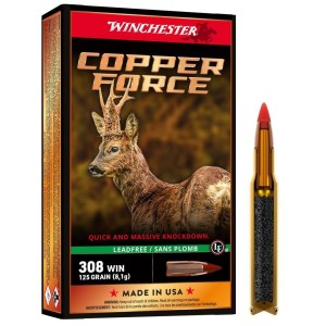 Cartouches Winchester 308 Win Copper Force 125 gr