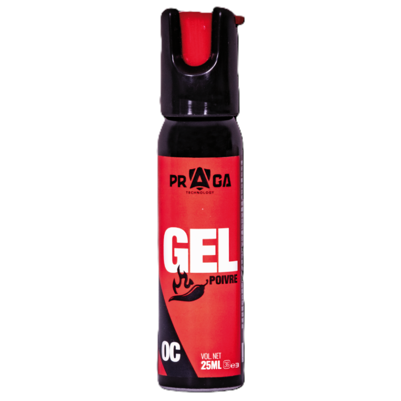 PRAGA - Bombe de gel incapacitants Red Pepper défense - 25Ml