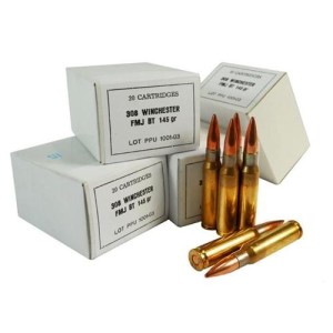 Cartouche PPU .308 Win 145gr FMJBT