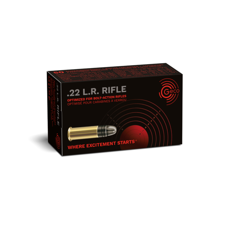Cartouches GECO Rifle 22LR boîte 50