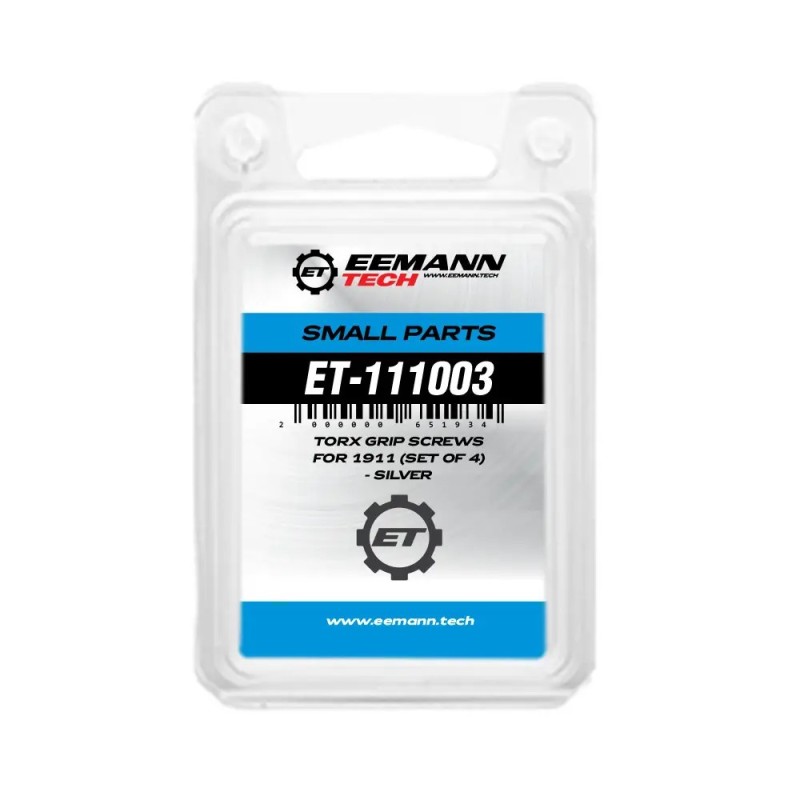 Eemann Tech Torx Grip Screws ( vis torx) for 1911 (Set of 4) - Silver