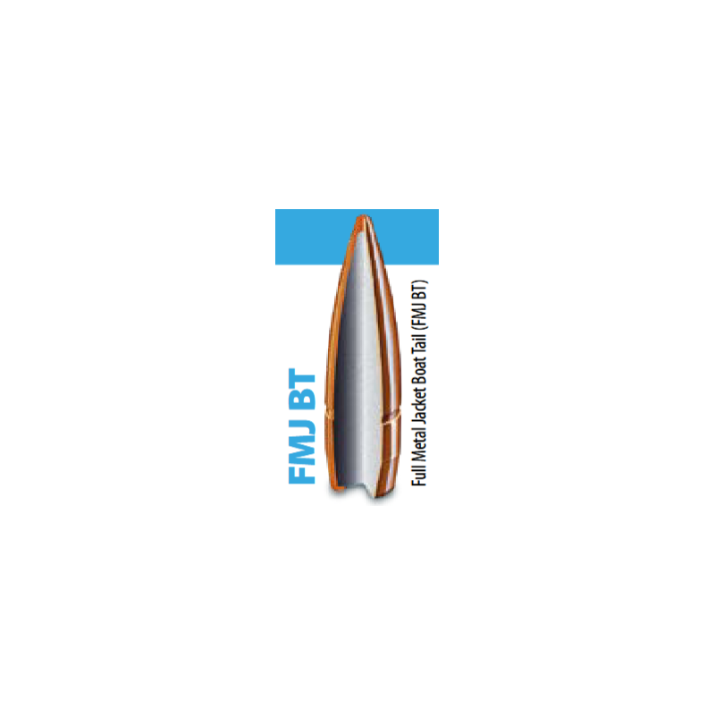 Ogives PPU FMJBT MATCH - cal: 8mm (.322") - 200grs - sachet de 50 unit
