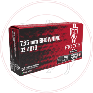 Cartouche Fiocchi FMJ Cal: 7,65 browning (32 ACP) - 73grs Boite de 50