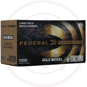 AMORCES FEDERAL GOLD MEDAL - Large Rifle MATCH - GM210M - Boite de 100