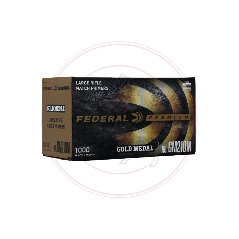 AMORCES FEDERAL GOLD MEDAL - Large Rifle MATCH - GM210M - Boite de 100