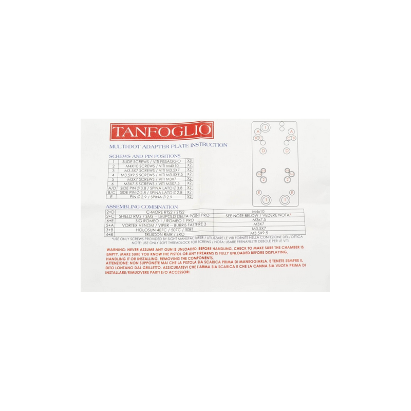 Kit Plaque Optic Ready Tanfoglio