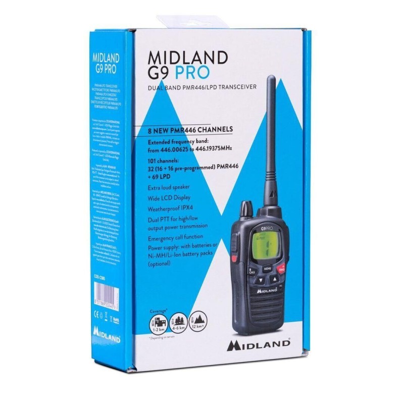 Balise titre | Talkie Walkie Midland G9 Pro PMR446