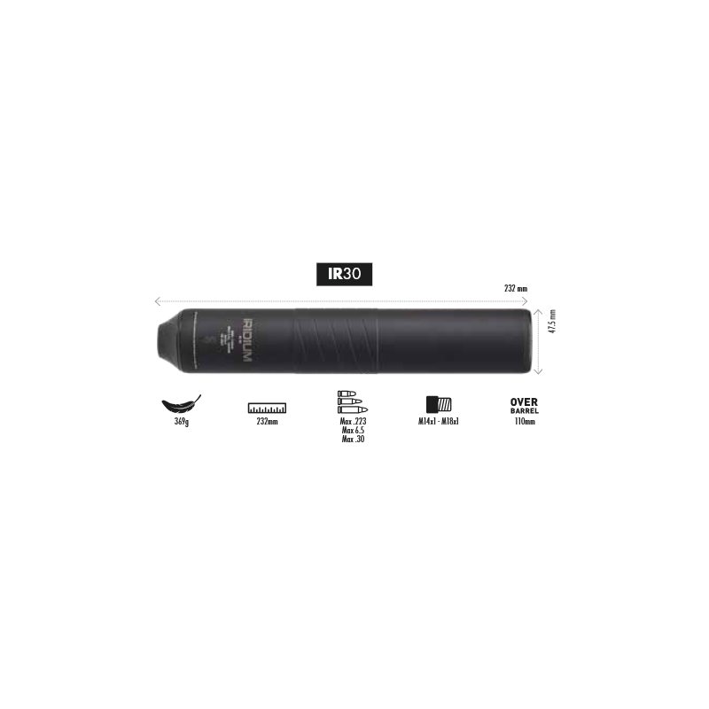 REDUCTEUR DE SON BROWNING IRIDIUM, IR30, Cal: .30 - Maximum 300WSM - M