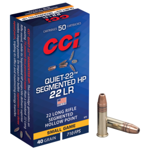 Cartouches CCI  Quiet-22 Segmented HP - 22LR- 40 grains - Boite de 50