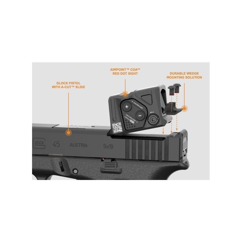Glock 43X A-CUT Aimpoint COA 9x19