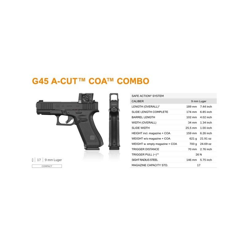 Glock 43X A-CUT Aimpoint COA 9x19